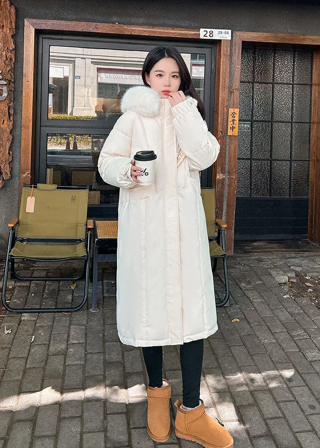 Water-resistant Calf-length Puffer Coat for a Trendy Look
