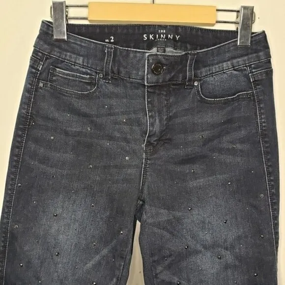 WHBM Mid Rise Skinny Ankle Stone Jeans Size 2