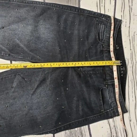 WHBM Mid Rise Skinny Ankle Stone Jeans Size 2