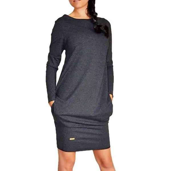 Women Long Sleeve Warm Bodycon Dress Sweatshirt Party Short Mini Jumper Dresses