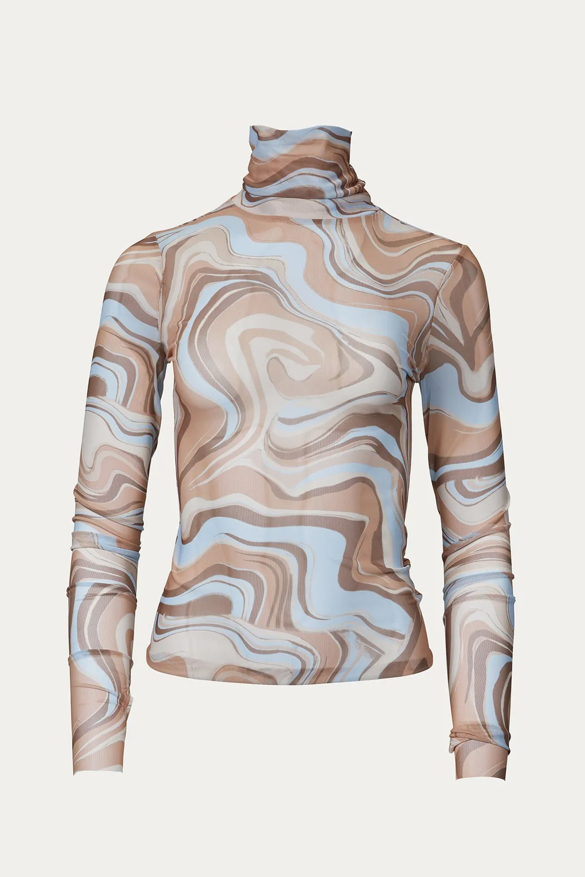 ZADIE POWER MESH TURTLENECK TOP