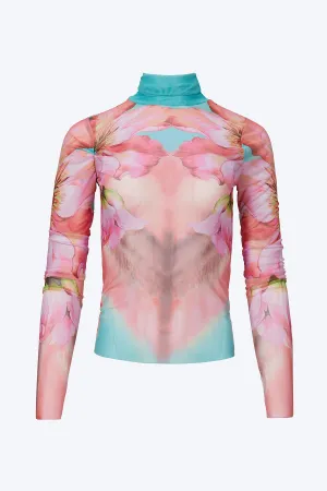 ZADIE POWER MESH TURTLENECK TOP