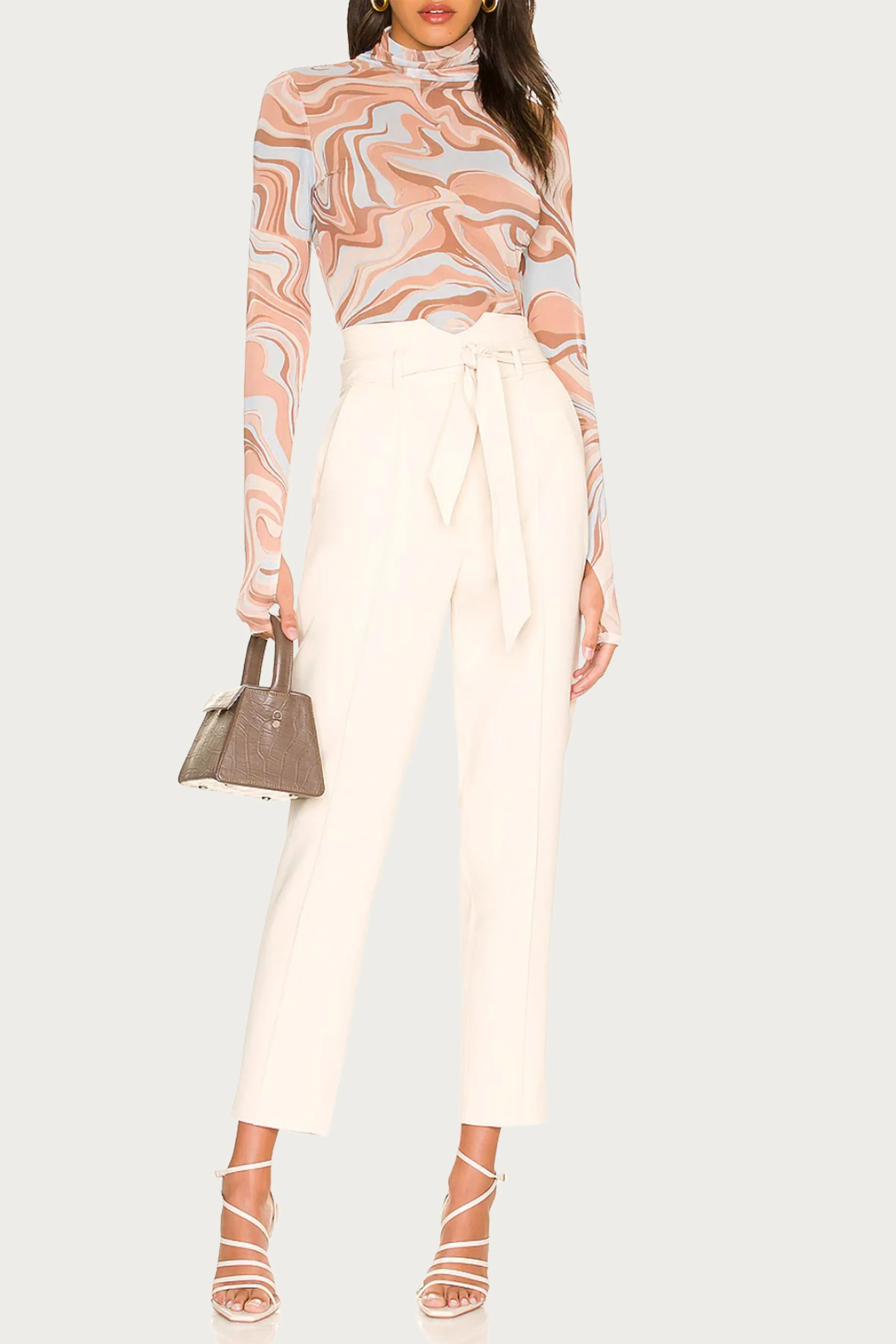 ZADIE POWER MESH TURTLENECK TOP
